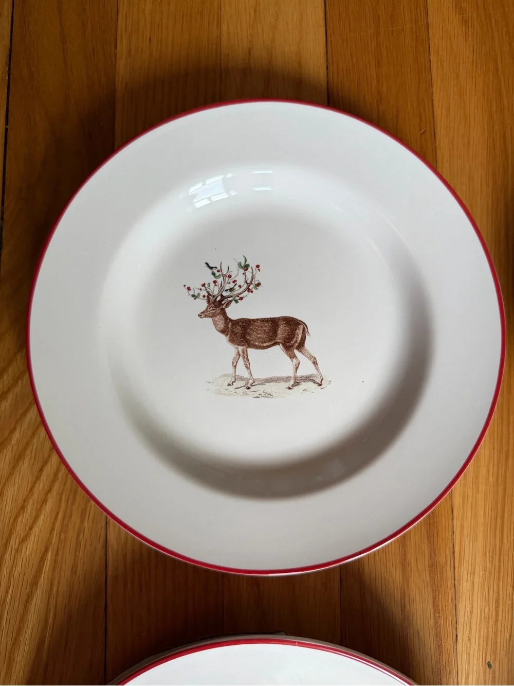 Pottery Barn Silly Stag Set of 4 Salad Plates